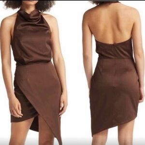 Elliatt Chocolate Asymmetrical Dress